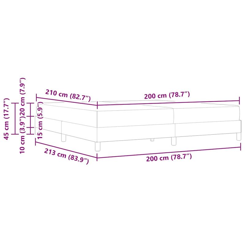 Casa si Gradina - Mobilier - Paturi si accesorii - Paturi - Pat boxspring cu saltea Albastru inchis 200 x 210 cm Catifea - Infinity.ro