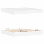 Casa si Gradina - Mobilier - Paturi si accesorii - Paturi - Cadru de pat cu saltea Alb pur 200 x 200 cm Piele artificiala - Infinity.ro