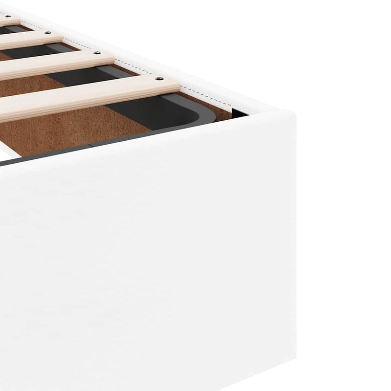 Casa si Gradina - Mobilier - Paturi si accesorii - Paturi - Cadru de pat cu saltea Alb pur 200 x 200 cm Piele artificiala - Infinity.ro