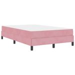Casa si Gradina - Mobilier - Paturi si accesorii - Paturi - Pat boxspring cu saltea cu saltea Roz 120 x 210 cm Catifea - Infinity.ro