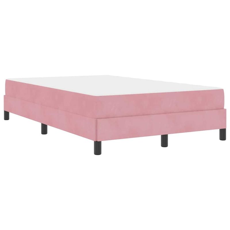 Casa si Gradina - Mobilier - Paturi si accesorii - Paturi - Pat boxspring cu saltea cu saltea Roz 120 x 210 cm Catifea - Infinity.ro