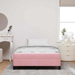Casa si Gradina - Mobilier - Paturi si accesorii - Paturi - Pat boxspring cu saltea cu saltea Roz 120 x 210 cm Catifea - Infinity.ro