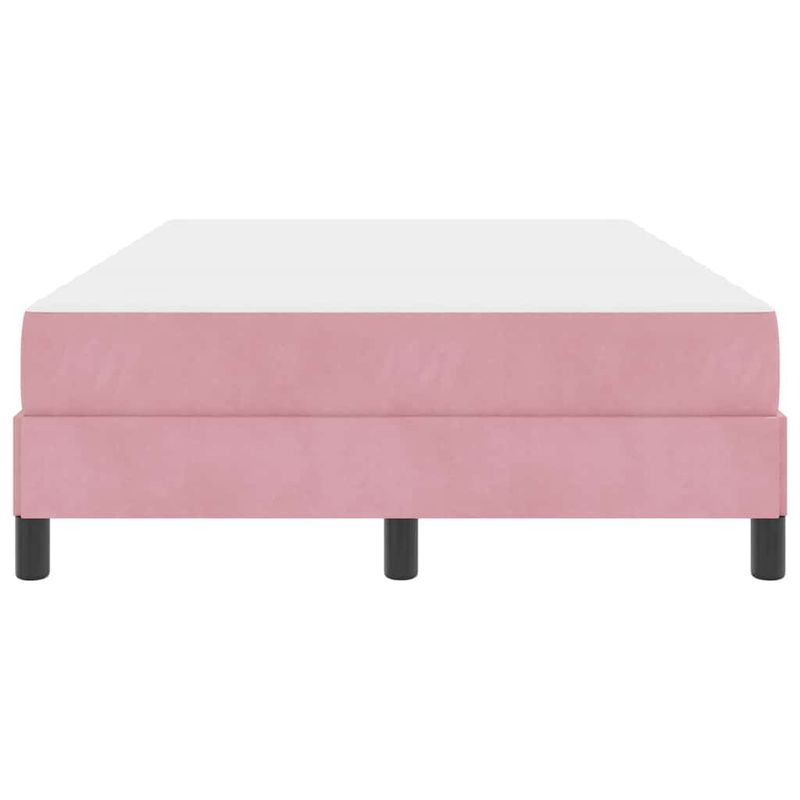 Casa si Gradina - Mobilier - Paturi si accesorii - Paturi - Pat boxspring cu saltea cu saltea Roz 120 x 210 cm Catifea - Infinity.ro