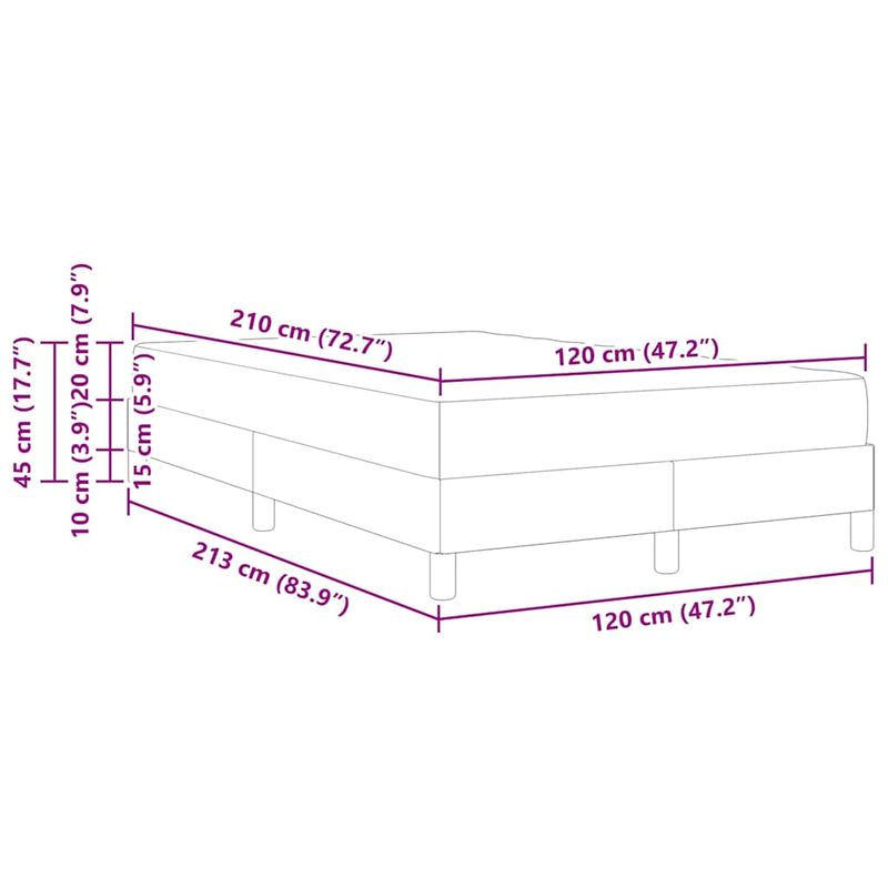 Casa si Gradina - Mobilier - Paturi si accesorii - Paturi - Pat boxspring cu saltea cu saltea Roz 120 x 210 cm Catifea - Infinity.ro