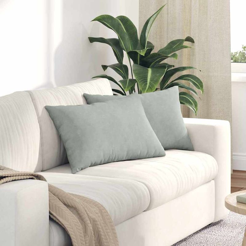 Casa si Gradina - Textile si covoare - Perne si pilote - Perne decorative - Perne pentru canapea 2 pcs Gri deschis 60 x 40 cm - Infinity.ro