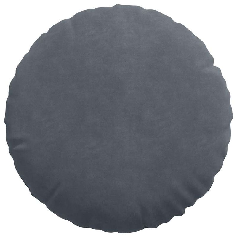 Casa si Gradina - Textile si covoare - Perne si pilote - Perne decorative - Perne de Sezut 2 pcs Gri inchis Ø 40 x 13 cm Catifea - Infinity.ro