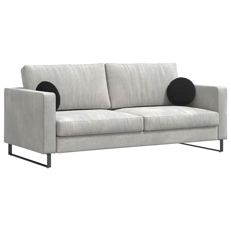 Casa si Gradina - Textile si covoare - Perne si pilote - Perne decorative - Perne de Sezut 2 pcs Negru Ø 40 x 13 cm Catifea - Infinity.ro