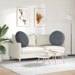 Casa si Gradina - Textile si covoare - Perne si pilote - Perne decorative - Perne de Sezut 2 pcs Gri inchis Ø 40 x 13 cm Catifea - Infinity.ro