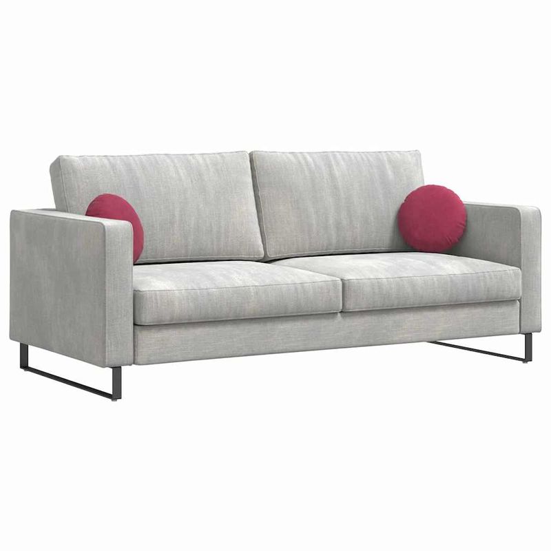 Casa si Gradina - Textile si covoare - Perne si pilote - Perne decorative - Perne de Sezut 2 pcs Rosu Vin Ø 40 x 13 cm Catifea - Infinity.ro