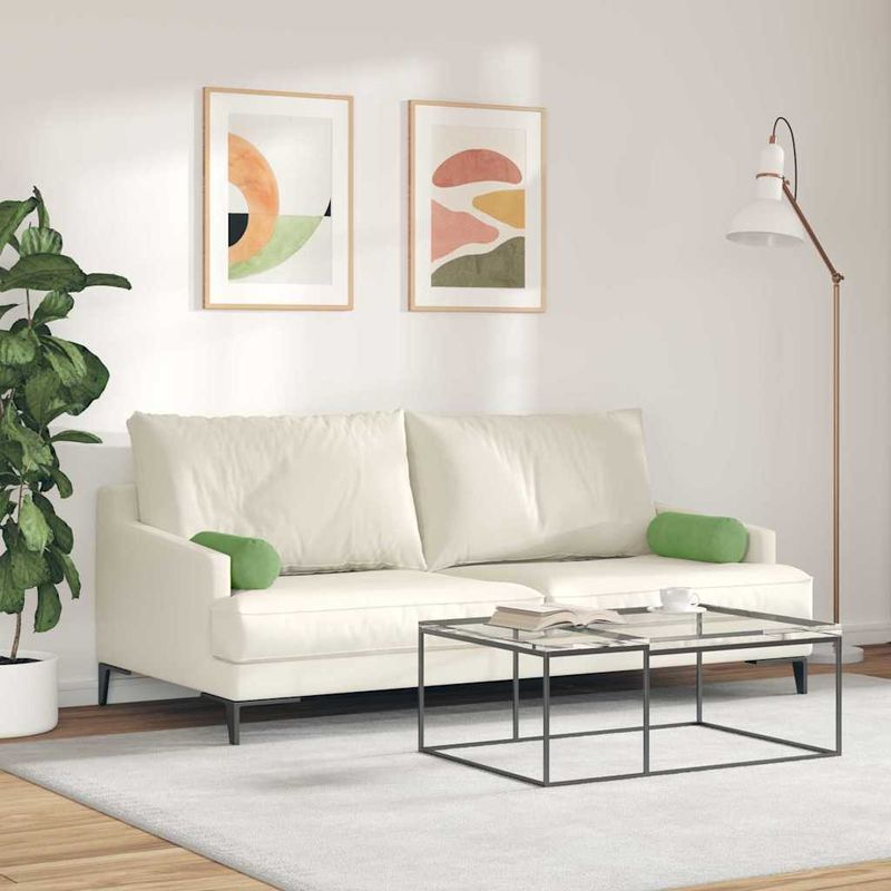 Casa si Gradina - Textile si covoare - Perne si pilote - Perne decorative - Perne Bolster 2 pcs Verde deschis Ø 15 x 40 cm - Infinity.ro