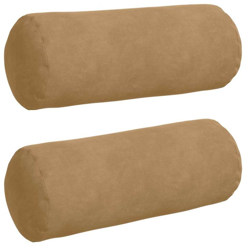 Casa si Gradina - Textile si covoare - Perne si pilote - Perne decorative - Perne Bolster 2 pcs Maro Ø 15 x 40 cm Tesatura din corduroy - Infinity.ro