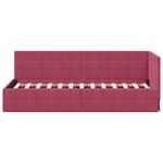 Casa si Gradina - Mobilier - Paturi si accesorii - Paturi - Cadru de pat coltar cu headboard bordo 80 x 200 cm Catifea - Infinity.ro