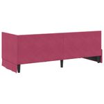 Casa si Gradina - Mobilier - Paturi si accesorii - Paturi - Cadru de pat coltar cu headboard bordo 80 x 200 cm Catifea - Infinity.ro