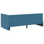 Casa si Gradina - Mobilier - Paturi si accesorii - Paturi - Cadru de pat coltar cu headboard albastru 100 x 200 cm Catifea - Infinity.ro
