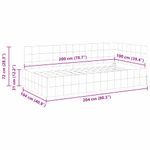 Casa si Gradina - Mobilier - Paturi si accesorii - Paturi - Cadru de pat coltar cu headboard albastru 100 x 200 cm Catifea - Infinity.ro
