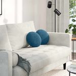 Casa si Gradina - Textile si covoare - Perne si pilote - Perne decorative - Perne de Sezut 2 pcs albastru Ø 40 x 13 cm Catifea - Infinity.ro