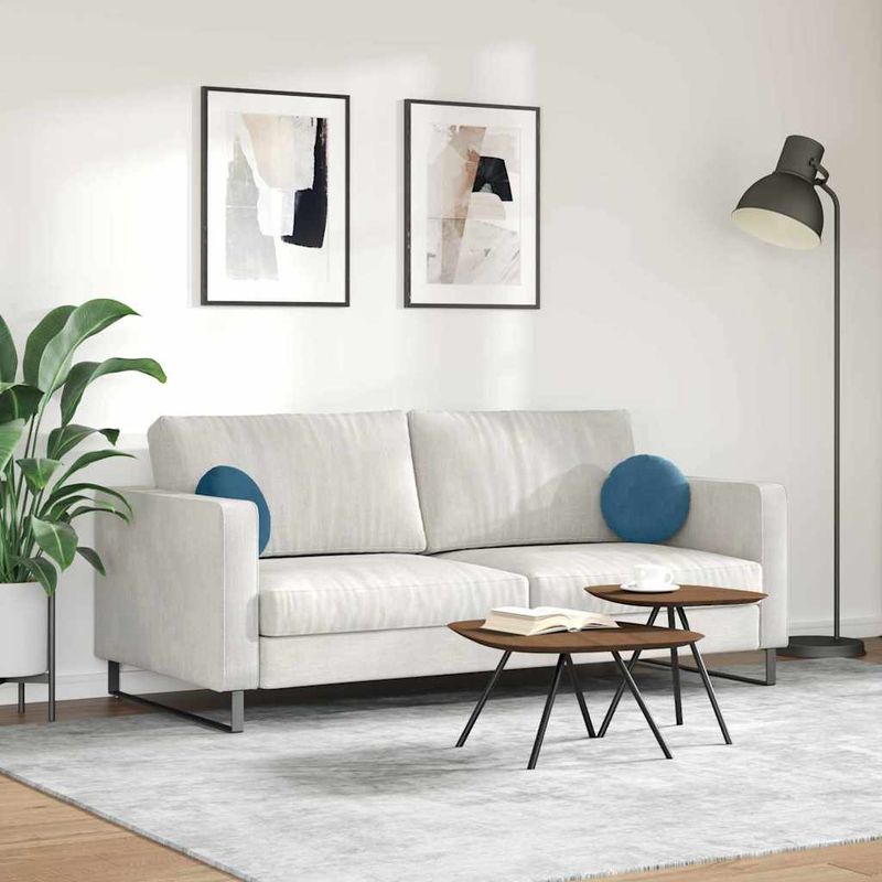 Casa si Gradina - Textile si covoare - Perne si pilote - Perne decorative - Perne de Sezut 2 pcs albastru Ø 40 x 13 cm Catifea - Infinity.ro