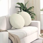 Casa si Gradina - Textile si covoare - Perne si pilote - Perne decorative - Perne de Sezut 2 pcs Crem Ø 40 x 13 cm Catifea - Infinity.ro