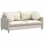 Casa si Gradina - Textile si covoare - Perne si pilote - Perne decorative - Perne de Sezut 2 pcs Crem Ø 40 x 13 cm Catifea - Infinity.ro