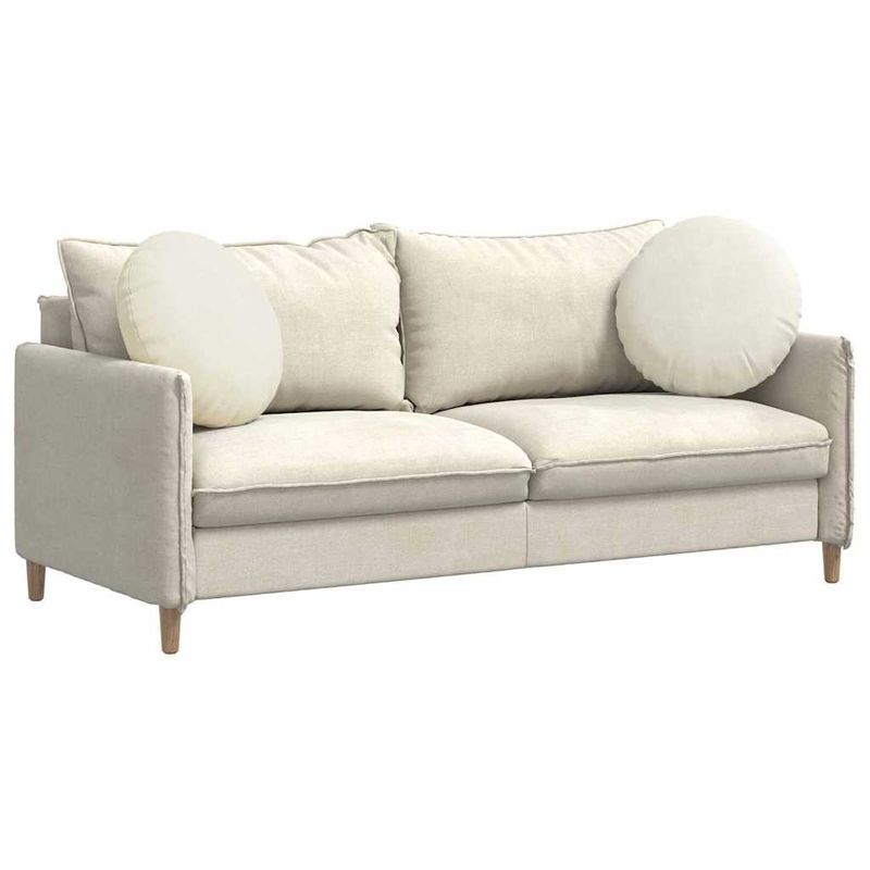 Casa si Gradina - Textile si covoare - Perne si pilote - Perne decorative - Perne de Sezut 2 pcs Crem Ø 40 x 13 cm Catifea - Infinity.ro