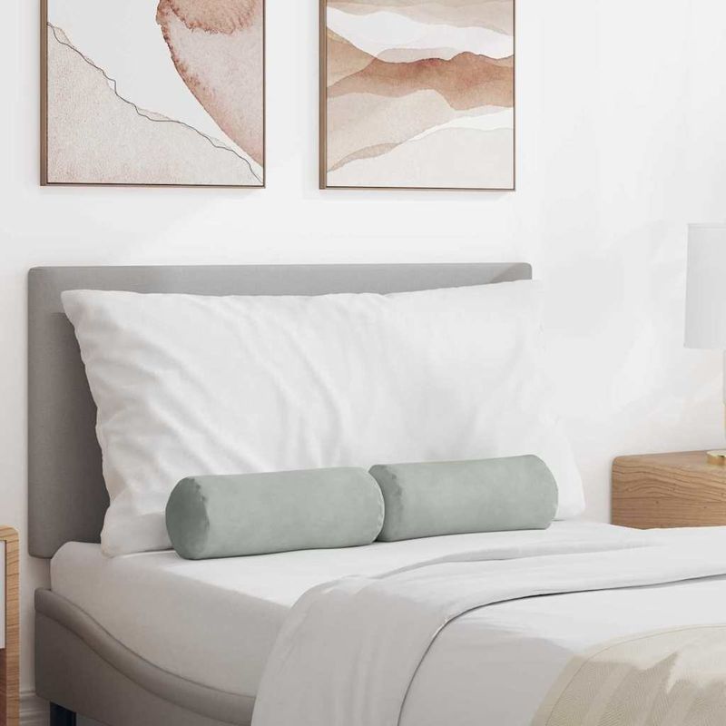 Casa si Gradina - Textile si covoare - Perne si pilote - Perne decorative - Perne Bolster 2 pcs Gri deschis Ø 15 x 40 cm - Infinity.ro