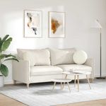 Casa si Gradina - Textile si covoare - Perne si pilote - Perne decorative - Perne de Sezut 2 pcs Crem Ø 40 x 13 cm Catifea - Infinity.ro