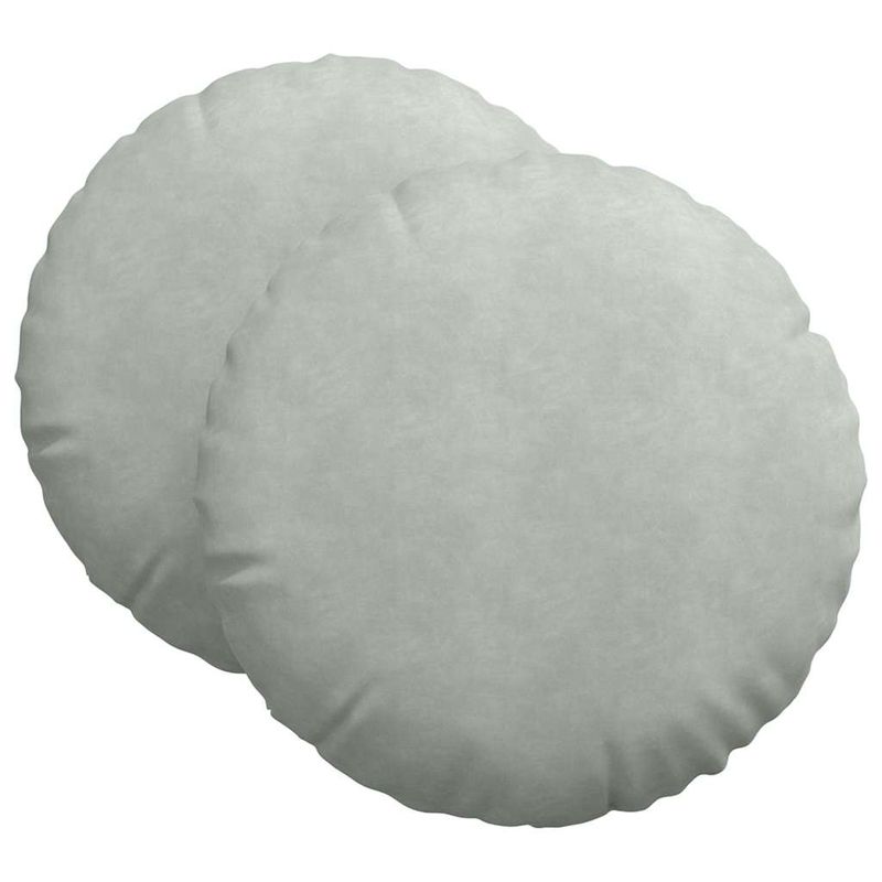 Casa si Gradina - Textile si covoare - Perne si pilote - Perne decorative - Perne de Sezut 2 pcs Gri deschis Ø 40 x 13 cm Catifea - Infinity.ro