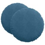 Casa si Gradina - Textile si covoare - Perne si pilote - Perne decorative - Perne de Sezut 2 pcs albastru Ø 40 x 13 cm Catifea - Infinity.ro