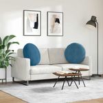 Casa si Gradina - Textile si covoare - Perne si pilote - Perne decorative - Perne de Sezut 2 pcs albastru Ø 40 x 13 cm Catifea - Infinity.ro