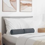 Casa si Gradina - Textile si covoare - Perne si pilote - Perne decorative - Perne Bolster 2 pcs Gri inchis Ø 15 x 40 cm - Infinity.ro