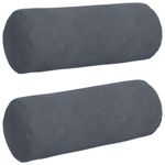 Casa si Gradina - Textile si covoare - Perne si pilote - Perne decorative - Perne Bolster 2 pcs Gri inchis Ø 15 x 40 cm - Infinity.ro