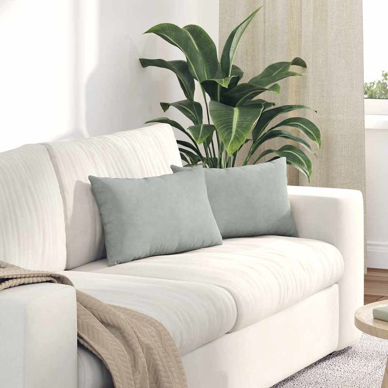 Casa si Gradina - Textile si covoare - Perne si pilote - Perne decorative - Perne pentru canapea 2 pcs Gri deschis 50 x 30 cm - Infinity.ro