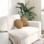 Casa si Gradina - Textile si covoare - Perne si pilote - Perne decorative - Perne de Sezut 2 pcs Maro Ø 40 x 13 cm Catifea - Infinity.ro