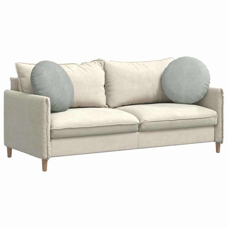 Casa si Gradina - Textile si covoare - Perne si pilote - Perne decorative - Perne de Sezut 2 pcs Gri deschis Ø 40 x 13 cm Catifea - Infinity.ro