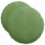 Casa si Gradina - Textile si covoare - Perne si pilote - Perne decorative - Perne de Sezut 2 pcs Verde deschis Ø 40 x 13 cm Catifea - Infinity.ro