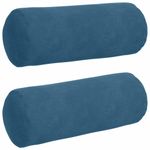 Casa si Gradina - Textile si covoare - Perne si pilote - Perne decorative - Perne Bolster 2 pcs albastru Ø 15 x 40 cm Tesatura din corduroy - Infinity.ro