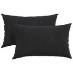 Casa si Gradina - Textile si covoare - Perne si pilote - Perne decorative - Perne pentru canapea 2 pcs Negru 50 x 30 cm - Infinity.ro