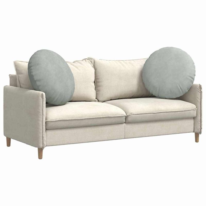 Casa si Gradina - Textile si covoare - Perne si pilote - Perne decorative - Perne de Sezut 2 pcs Gri deschis Ø 40 x 13 cm Catifea - Infinity.ro