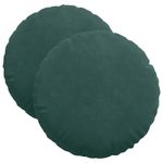 Casa si Gradina - Textile si covoare - Perne si pilote - Perne decorative - Perne de Sezut 2 pcs Verde inchis Ø 40 x 13 cm Catifea - Infinity.ro