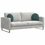 Casa si Gradina - Textile si covoare - Perne si pilote - Perne decorative - Perne de Sezut 2 pcs Verde inchis Ø 40 x 13 cm Catifea - Infinity.ro