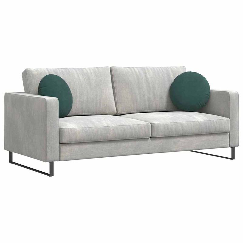 Casa si Gradina - Textile si covoare - Perne si pilote - Perne decorative - Perne de Sezut 2 pcs Verde inchis Ø 40 x 13 cm Catifea - Infinity.ro