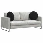 Casa si Gradina - Textile si covoare - Perne si pilote - Perne decorative - Perne de Sezut 2 pcs Negru Ø 40 x 13 cm Catifea - Infinity.ro