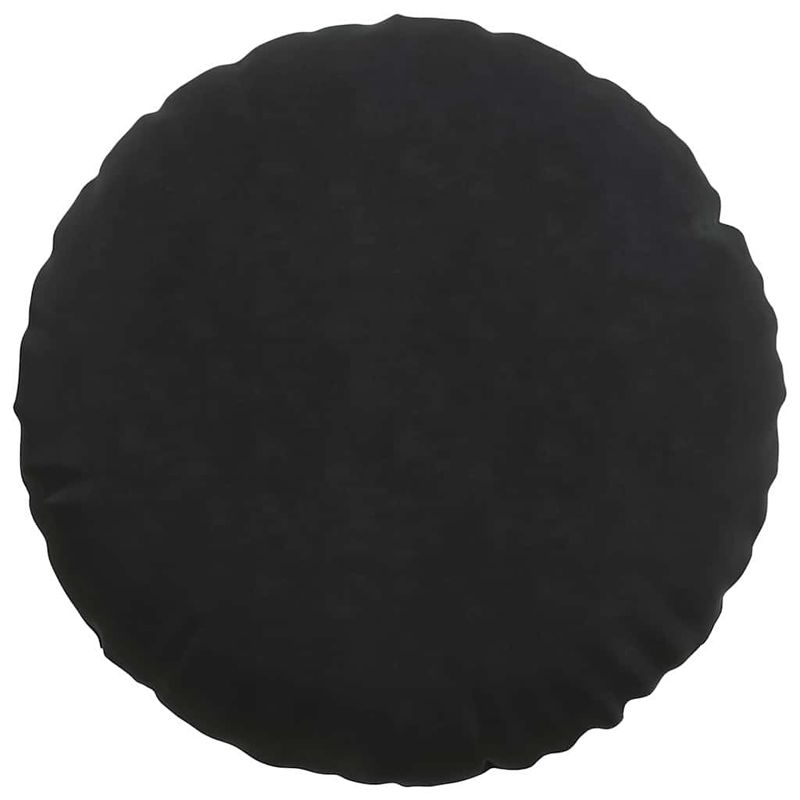 Casa si Gradina - Textile si covoare - Perne si pilote - Perne decorative - Perne de Sezut 2 pcs Negru Ø 40 x 13 cm Catifea - Infinity.ro