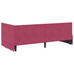 Casa si Gradina - Mobilier - Paturi si accesorii - Paturi - Cadru de pat coltar cu headboard bordo 100 x 200 cm Catifea - Infinity.ro