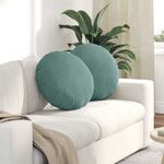 Casa si Gradina - Textile si covoare - Perne si pilote - Perne decorative - Perne de Sezut 2 pcs Verde Marii Ø 40 x 13 cm Catifea - Infinity.ro