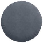 Casa si Gradina - Textile si covoare - Perne si pilote - Perne decorative - Perne de Sezut 2 pcs Gri inchis Ø 40 x 13 cm Catifea - Infinity.ro