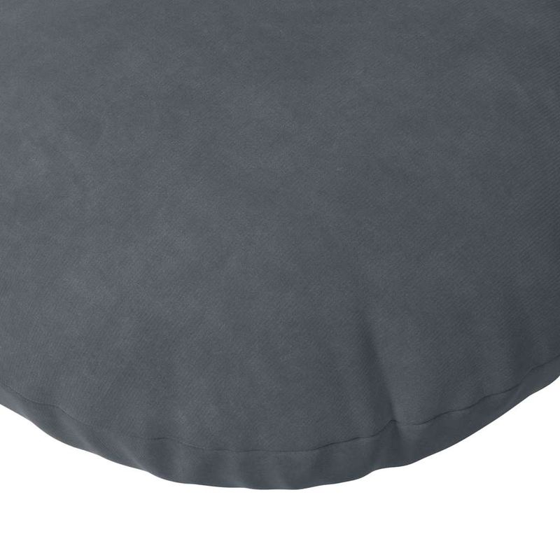 Casa si Gradina - Textile si covoare - Perne si pilote - Perne decorative - Perne de Sezut 2 pcs Gri inchis Ø 40 x 13 cm Catifea - Infinity.ro