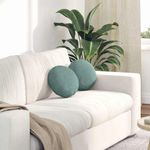 Casa si Gradina - Textile si covoare - Perne si pilote - Perne decorative - Perne de Sezut 2 pcs Verde Marii Ø 40 x 13 cm Catifea - Infinity.ro