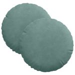 Casa si Gradina - Textile si covoare - Perne si pilote - Perne decorative - Perne de Sezut 2 pcs Verde Marii Ø 40 x 13 cm Catifea - Infinity.ro