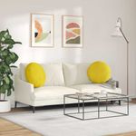 Casa si Gradina - Textile si covoare - Perne si pilote - Perne decorative - Perne de Sezut 2 pcs Galben Ø 40 x 13 cm Catifea - Infinity.ro